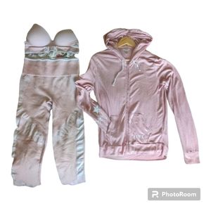 Victoria Secret l Baby Pink Athletic Set l 3 Piece Set